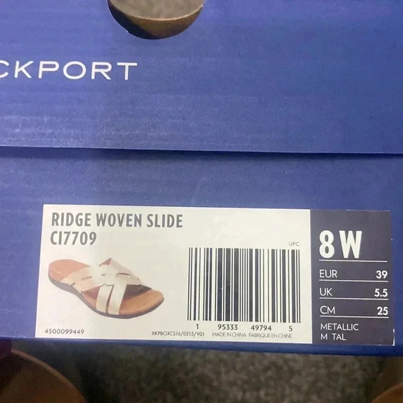 NIB ROCKPORT Ridge Woven Slide - Picture 7 of 7